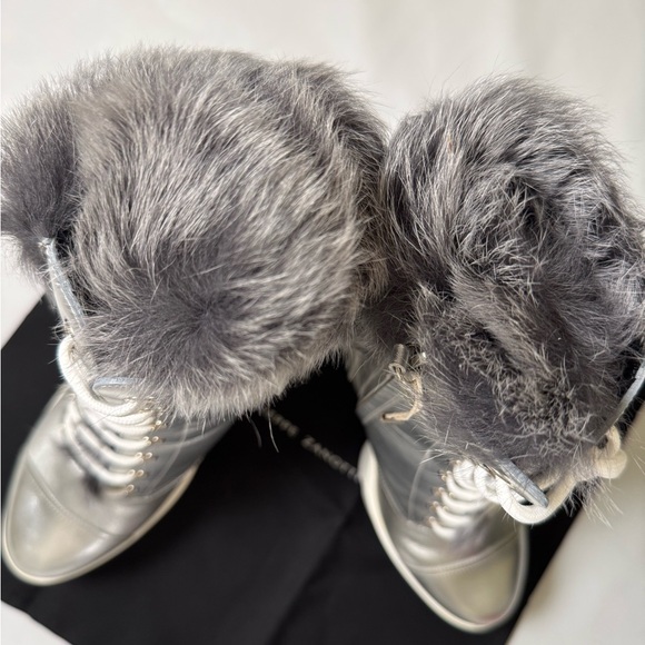 Giuseppe Zanotti Metallic Fur Platform Boots | Size 40 | NIB - Picture 6 of 7